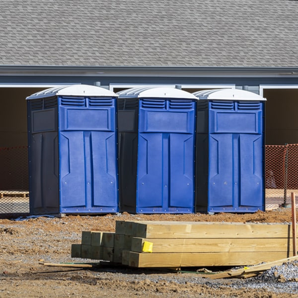 how often are the portable restrooms cleaned and serviced during a rental period in Valley Hill NC